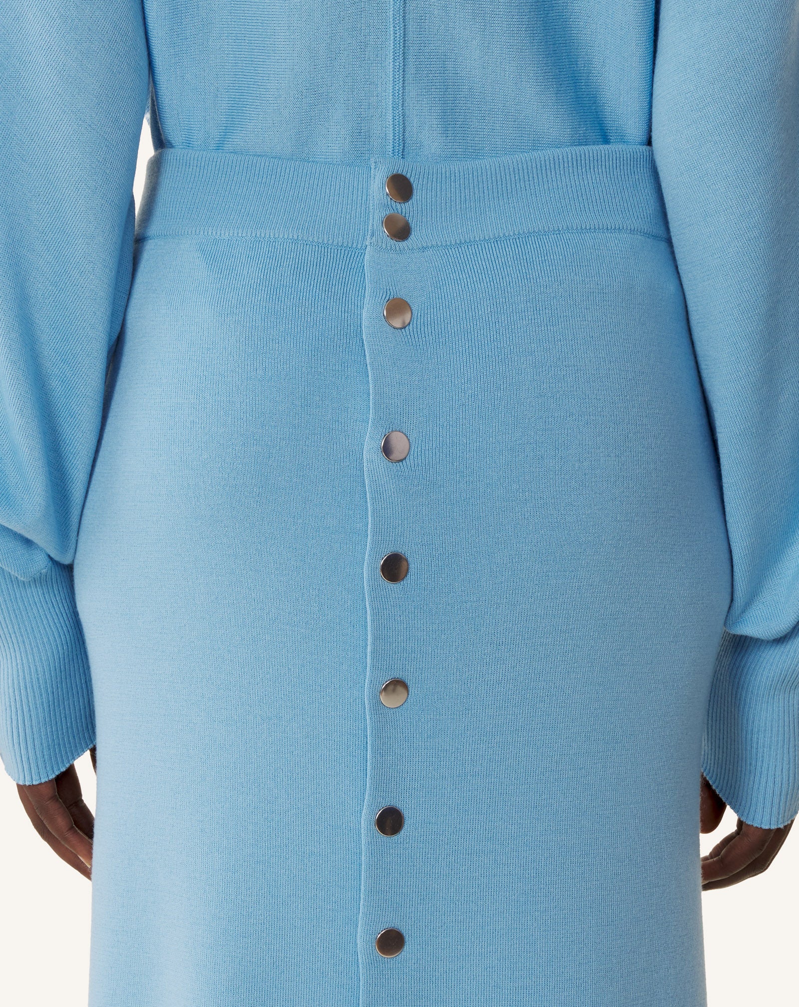 BUTTONED LONG SKIRT IN MERINO WOOL - Image 5