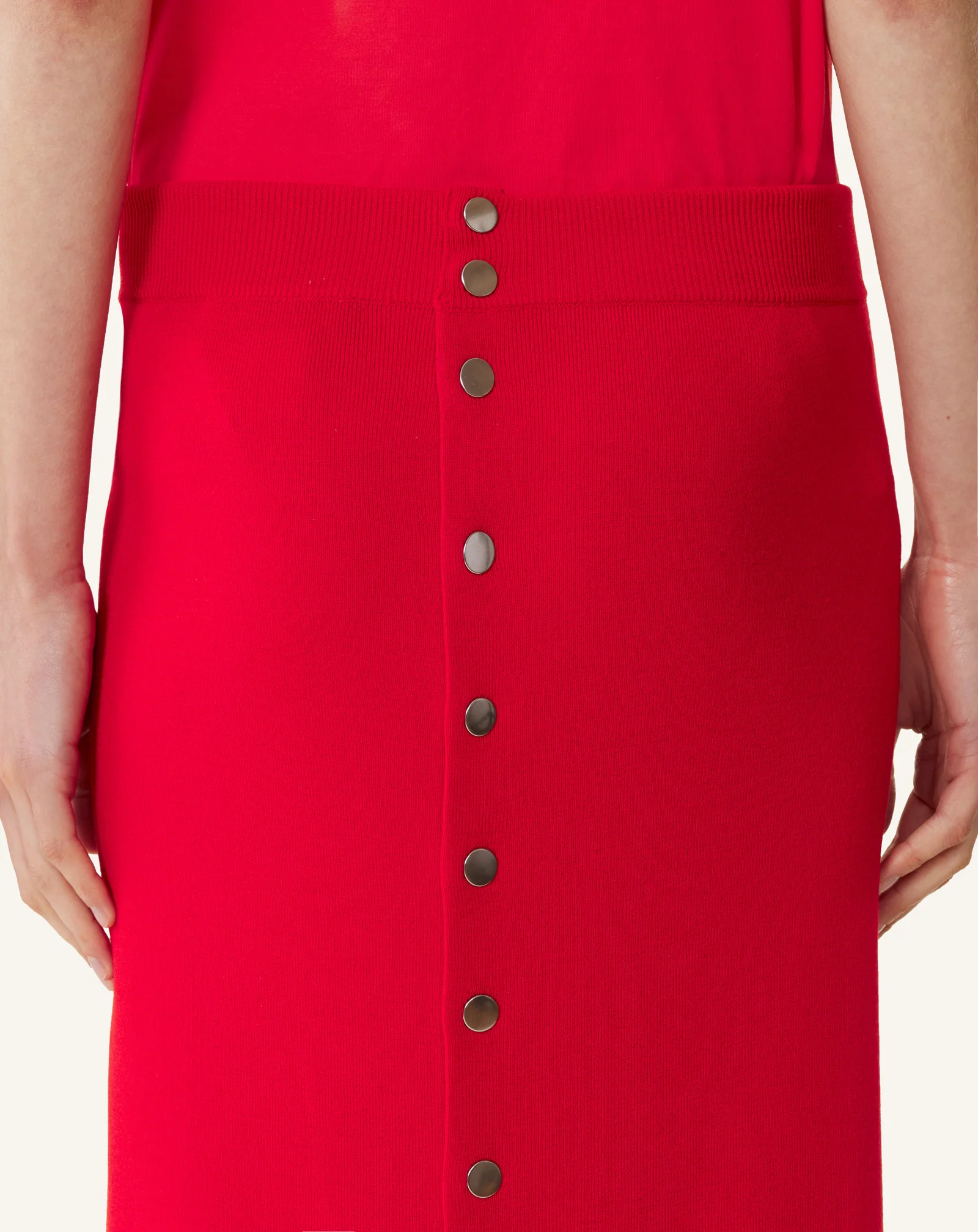 BUTTONED LONG SKIRT IN MERINO WOOL - Image 5