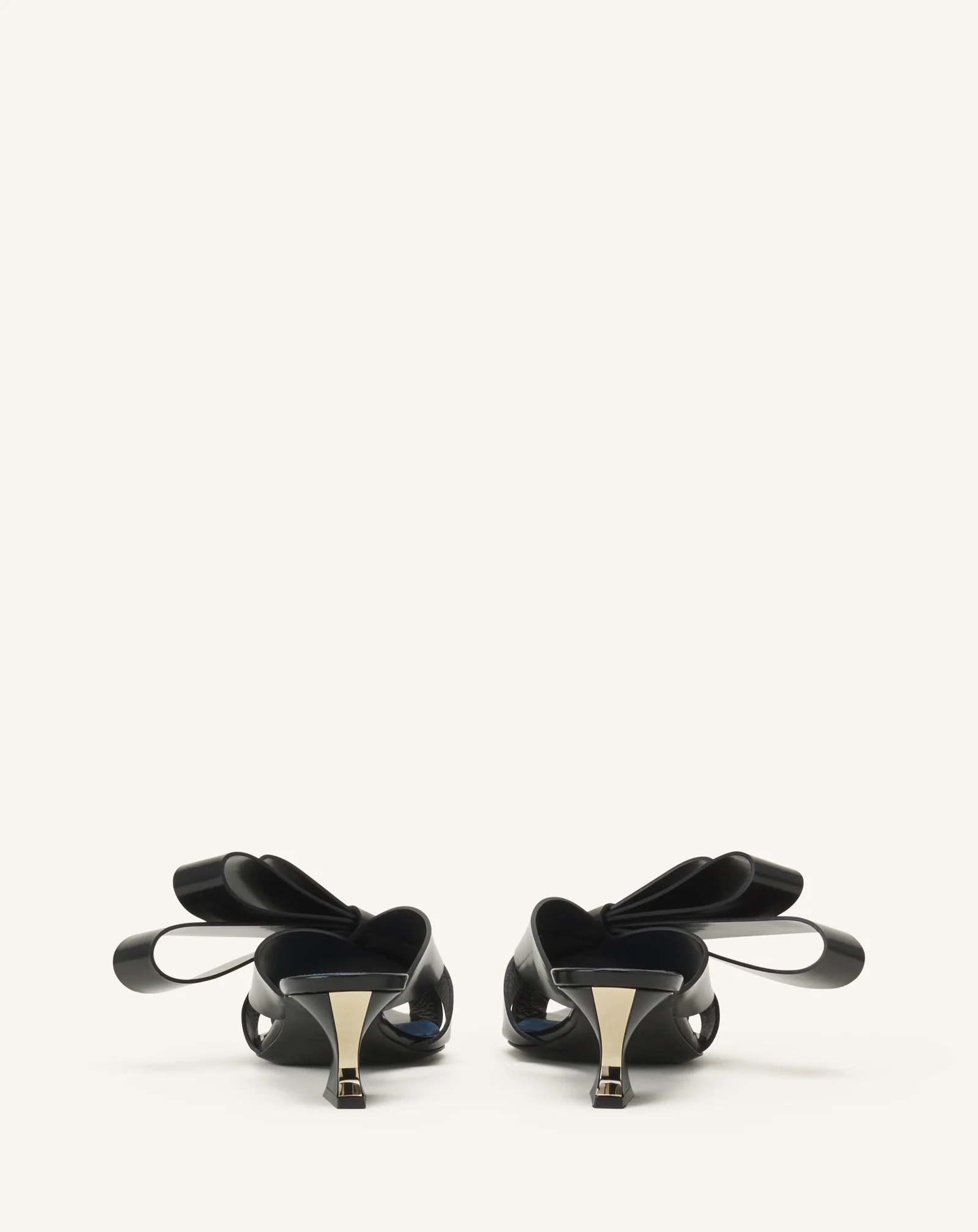 CADEAU LEATHER MULE WITH HEEL - Image 3