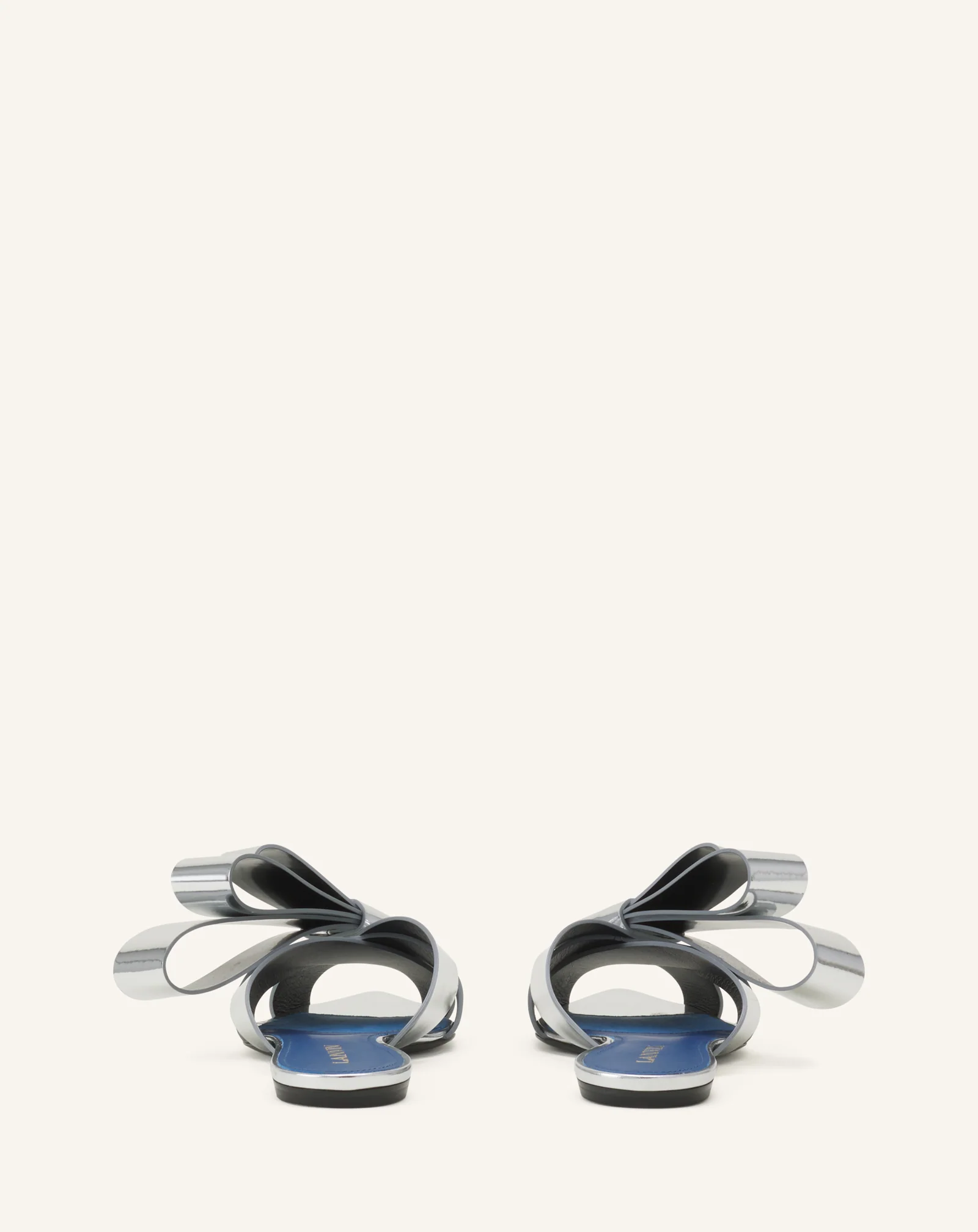 CADEAU FLAT MULE IN METALLIC LEATHER - Image 3