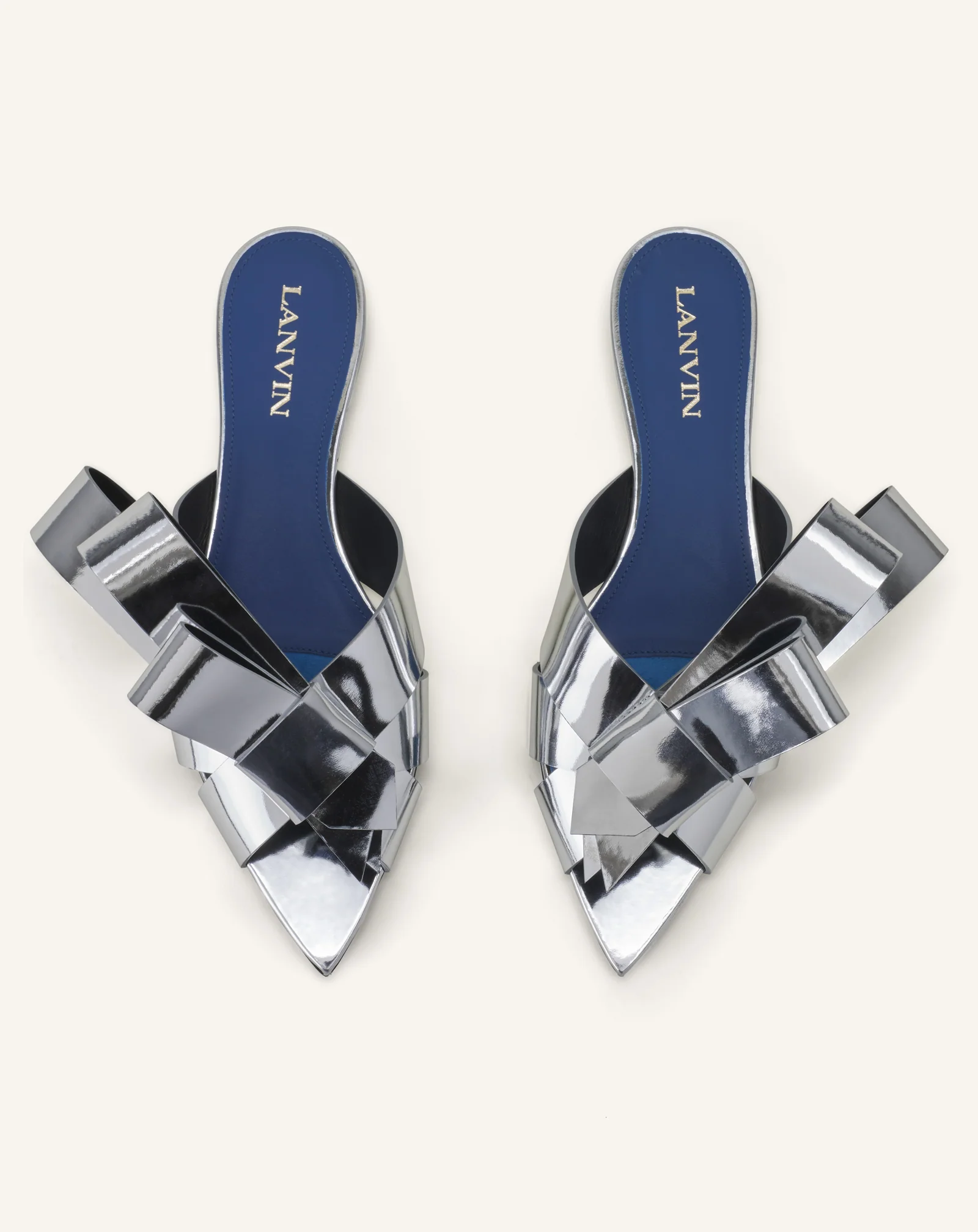 CADEAU FLAT MULE IN METALLIC LEATHER - Image 4