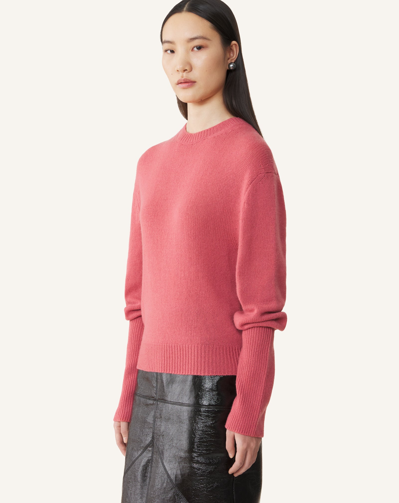 CASHMERE SWEATER WITH GROSGRAIN DETAIL - Image 3