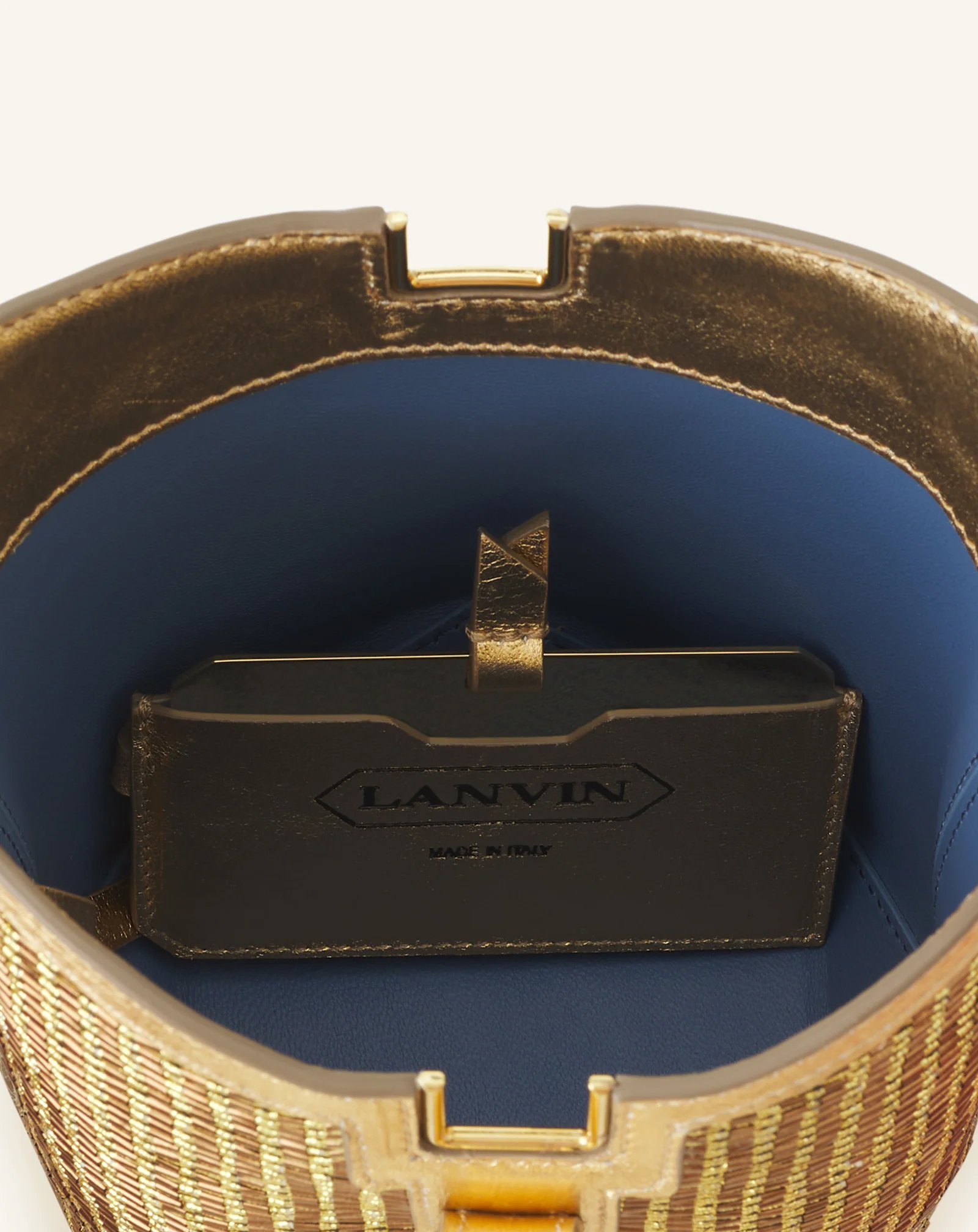 CATCH BY LANVIN BUCKET BAG IN RAFFIA - Image 9
