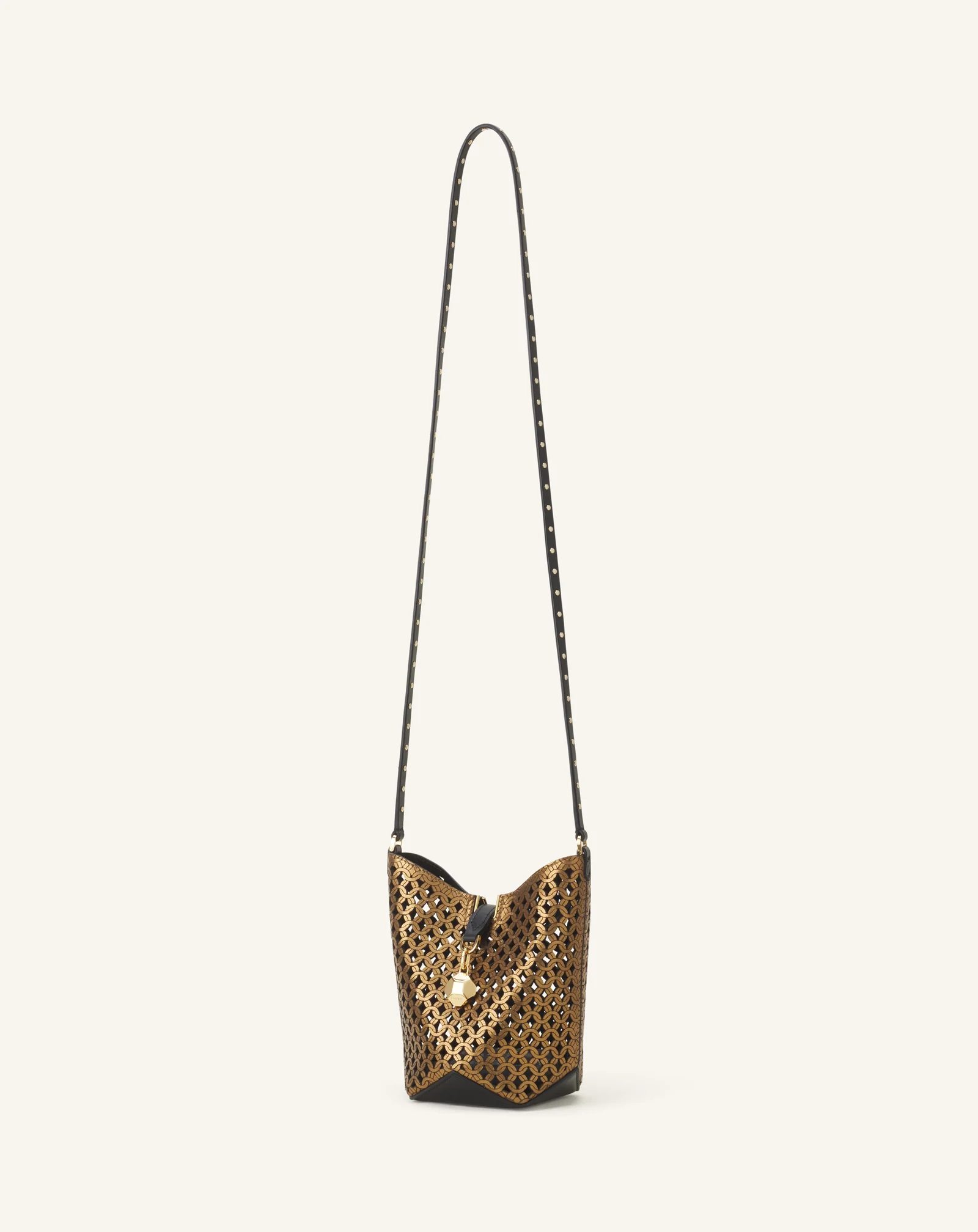 CATCH BY LANVIN NANO BUCKET BAG IN SHINY LEATHER - Image 3