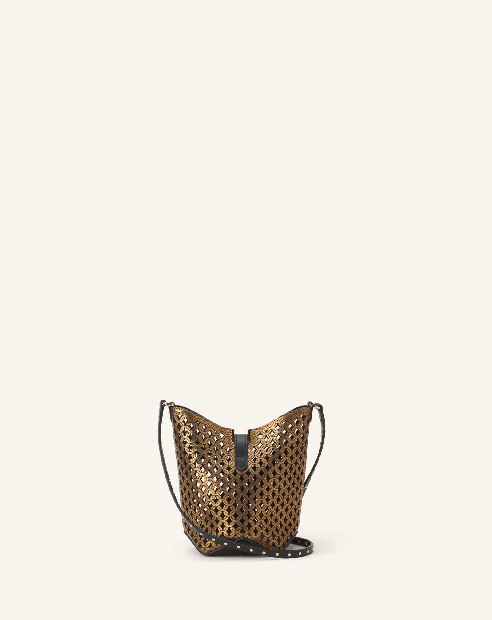 CATCH BY LANVIN NANO BUCKET BAG IN SHINY LEATHER - Image 4