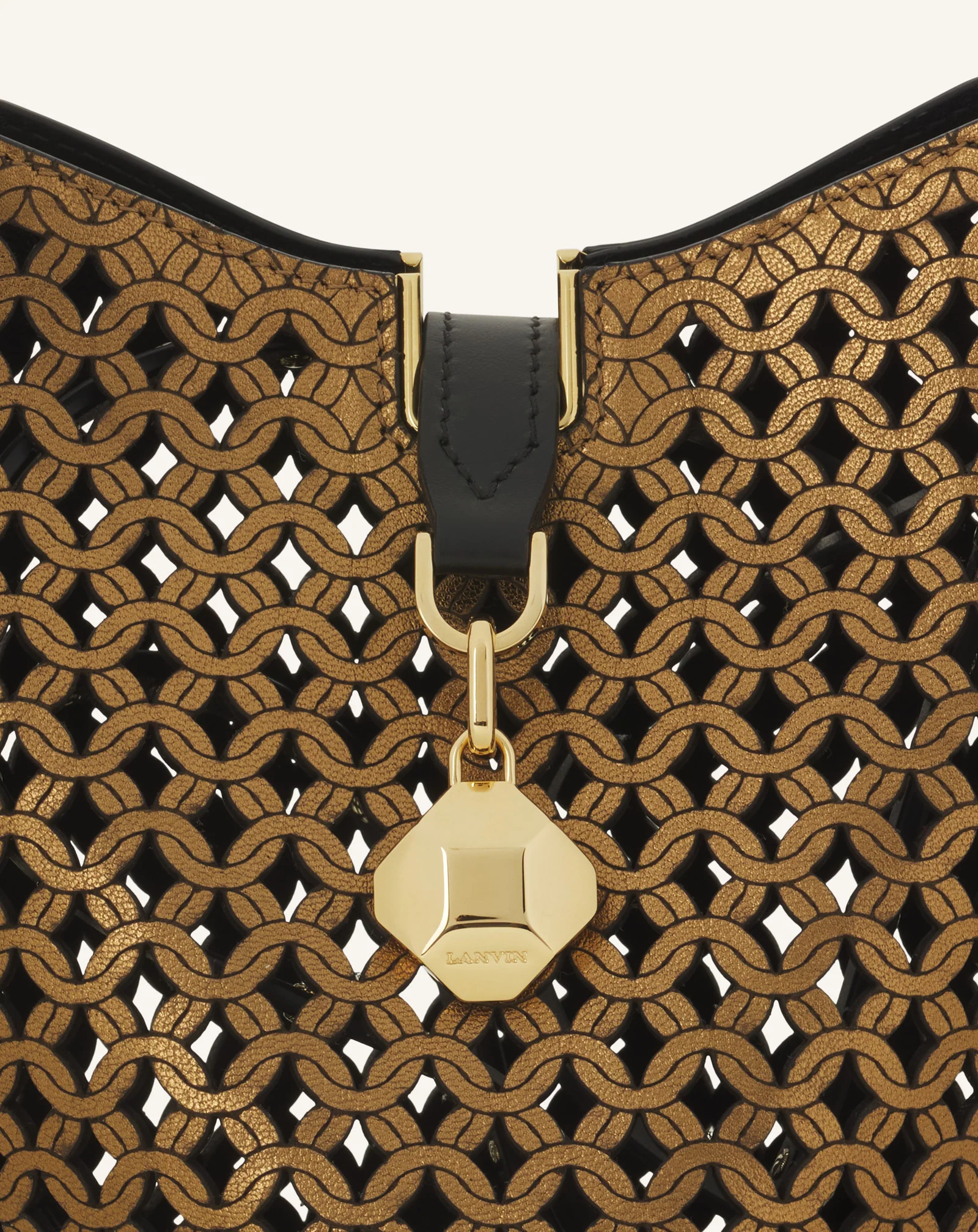 CATCH BY LANVIN NANO BUCKET BAG IN SHINY LEATHER - Image 8