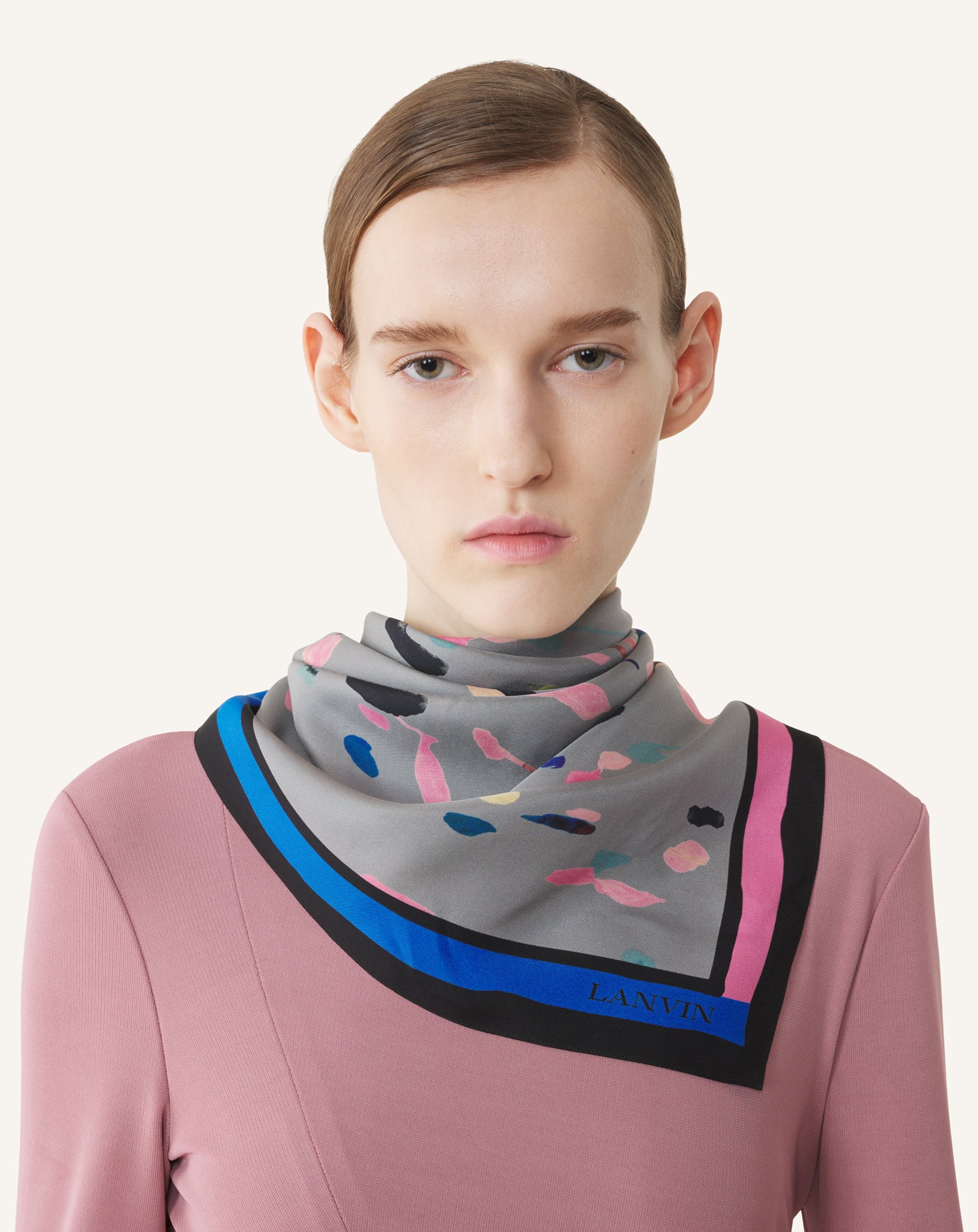 DROP COLOR SILK SCARF - Image 2
