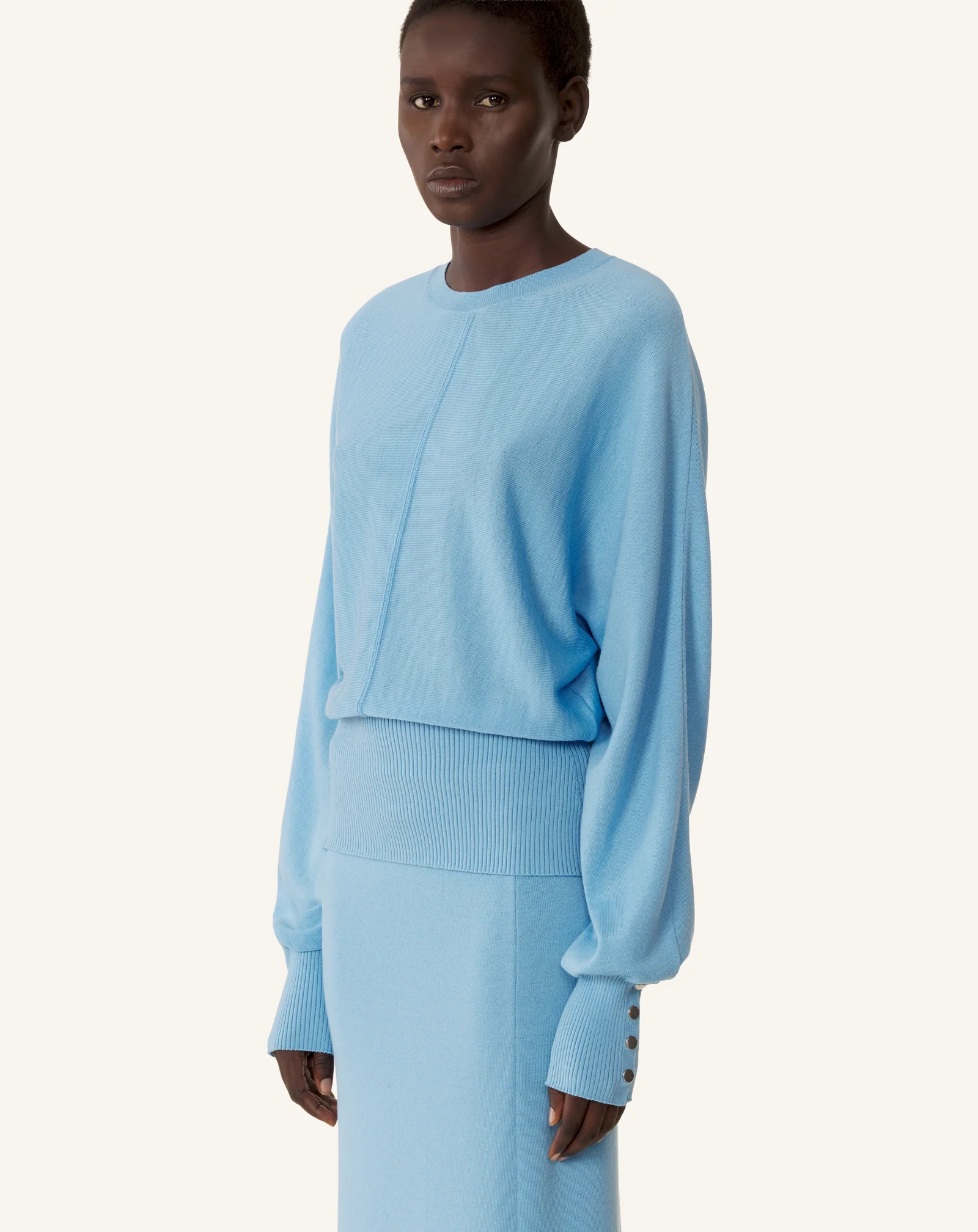 FITTED-WAIST MERINO WOOL SWEATER - Image 3