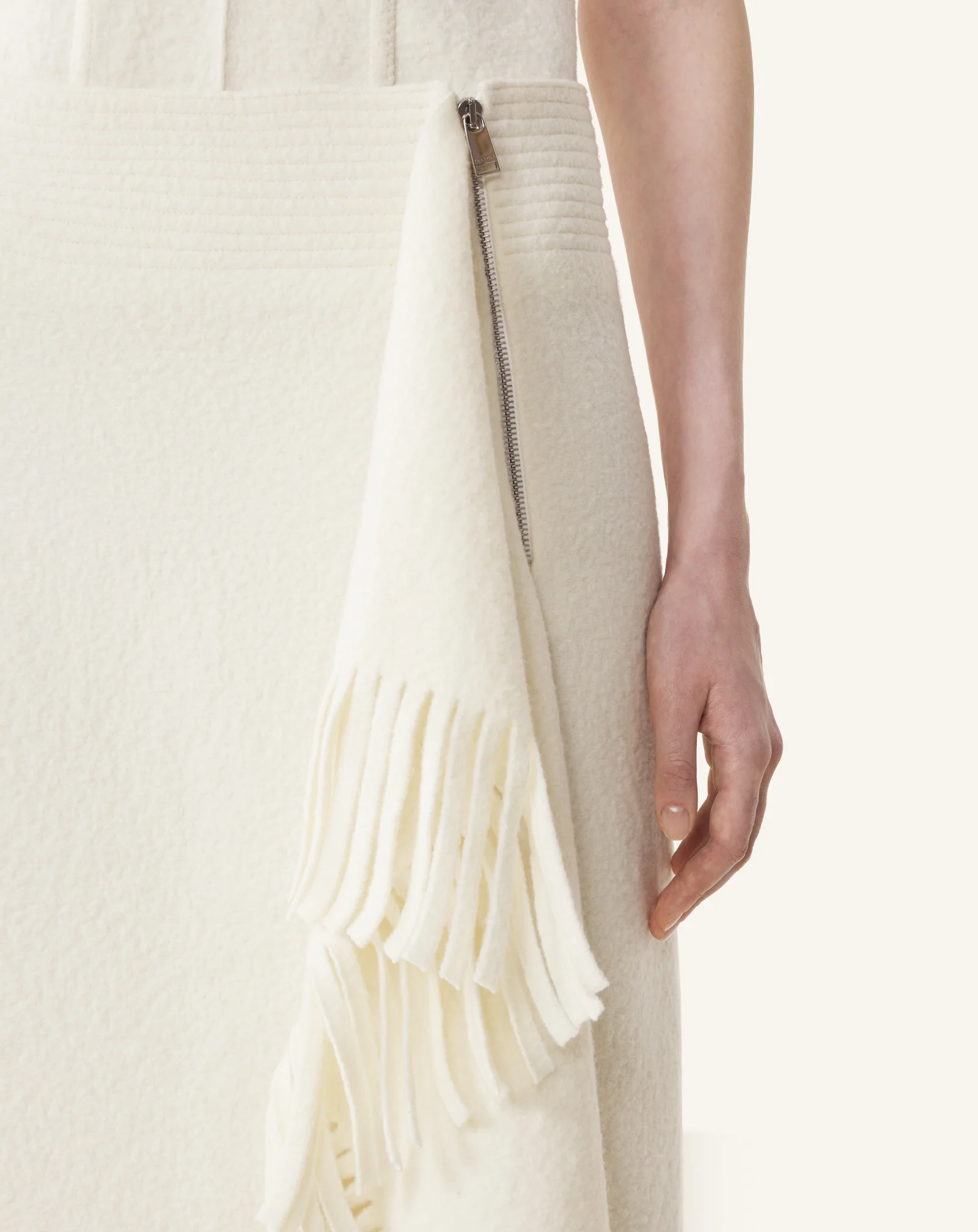 FRINGED SKIRT IN COTTON KNIT - Image 5