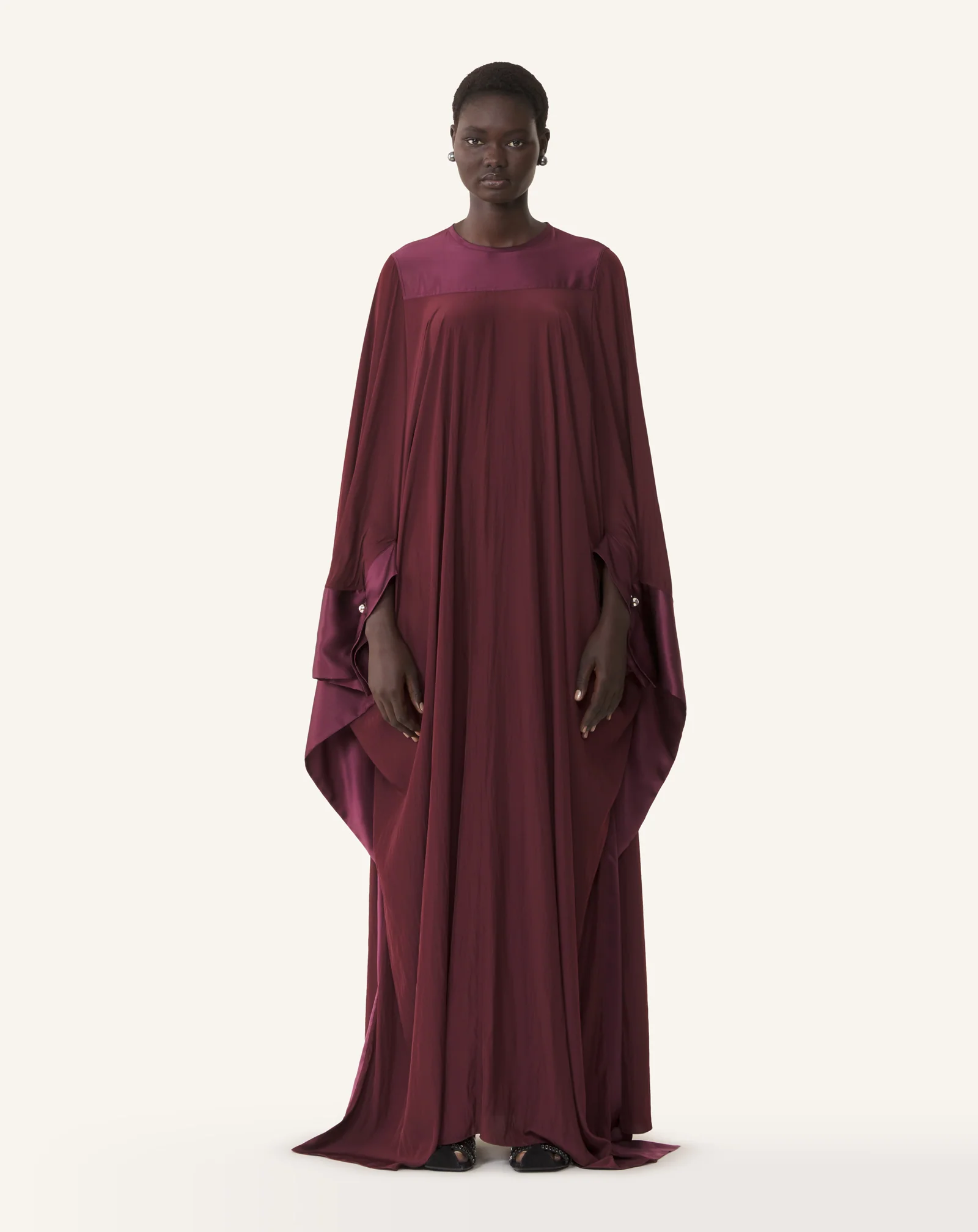 FULL-LENGTH CHARMEUSE DRESS - Image 2