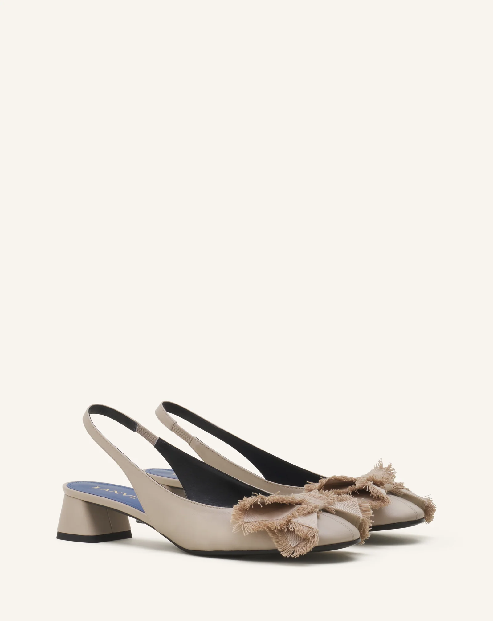 HEELED SLINGBACK BALLERINA IN LEATHER - Image 2