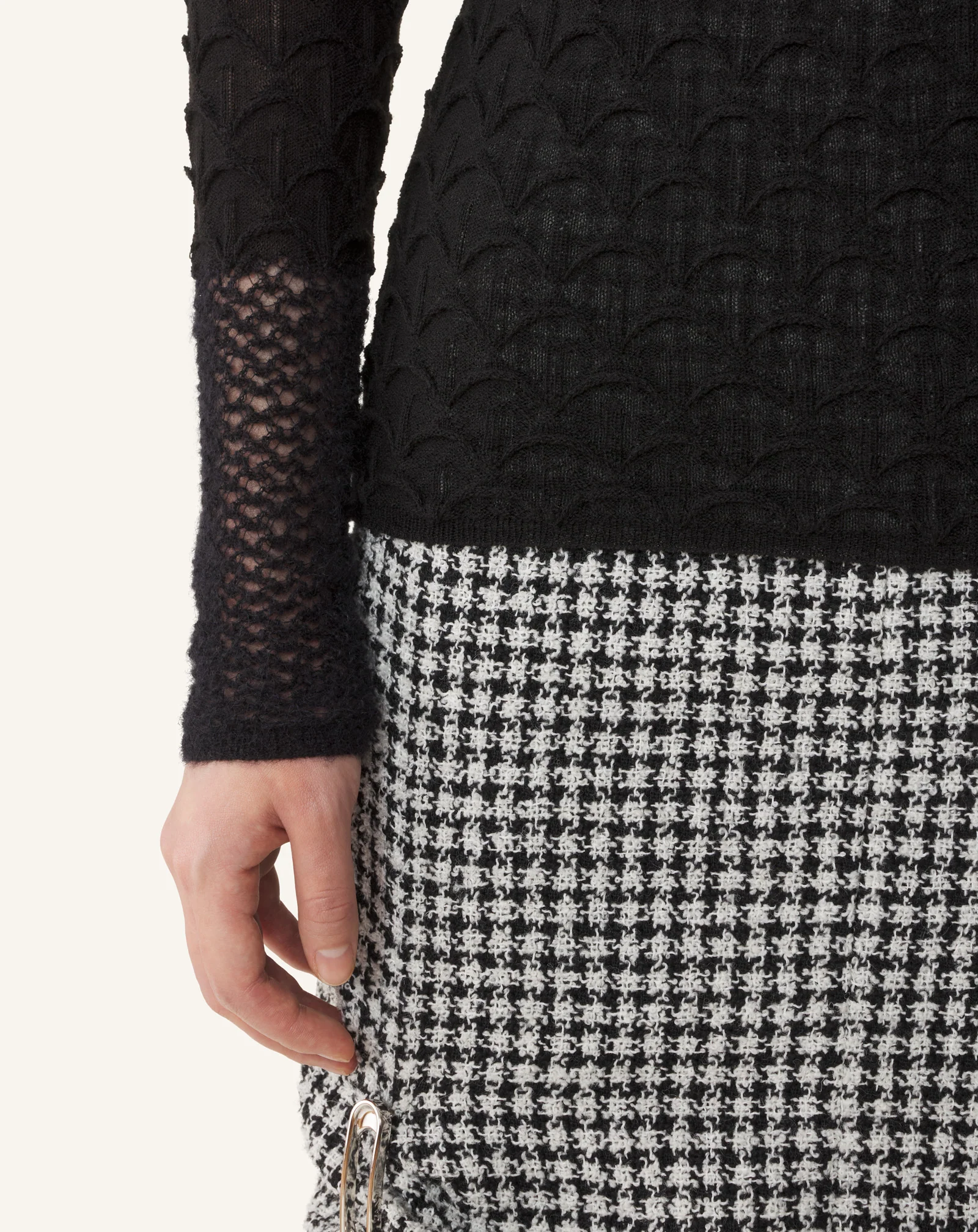 HIGH-NECK TOP IN WOOL AND MOHAIR - Image 5