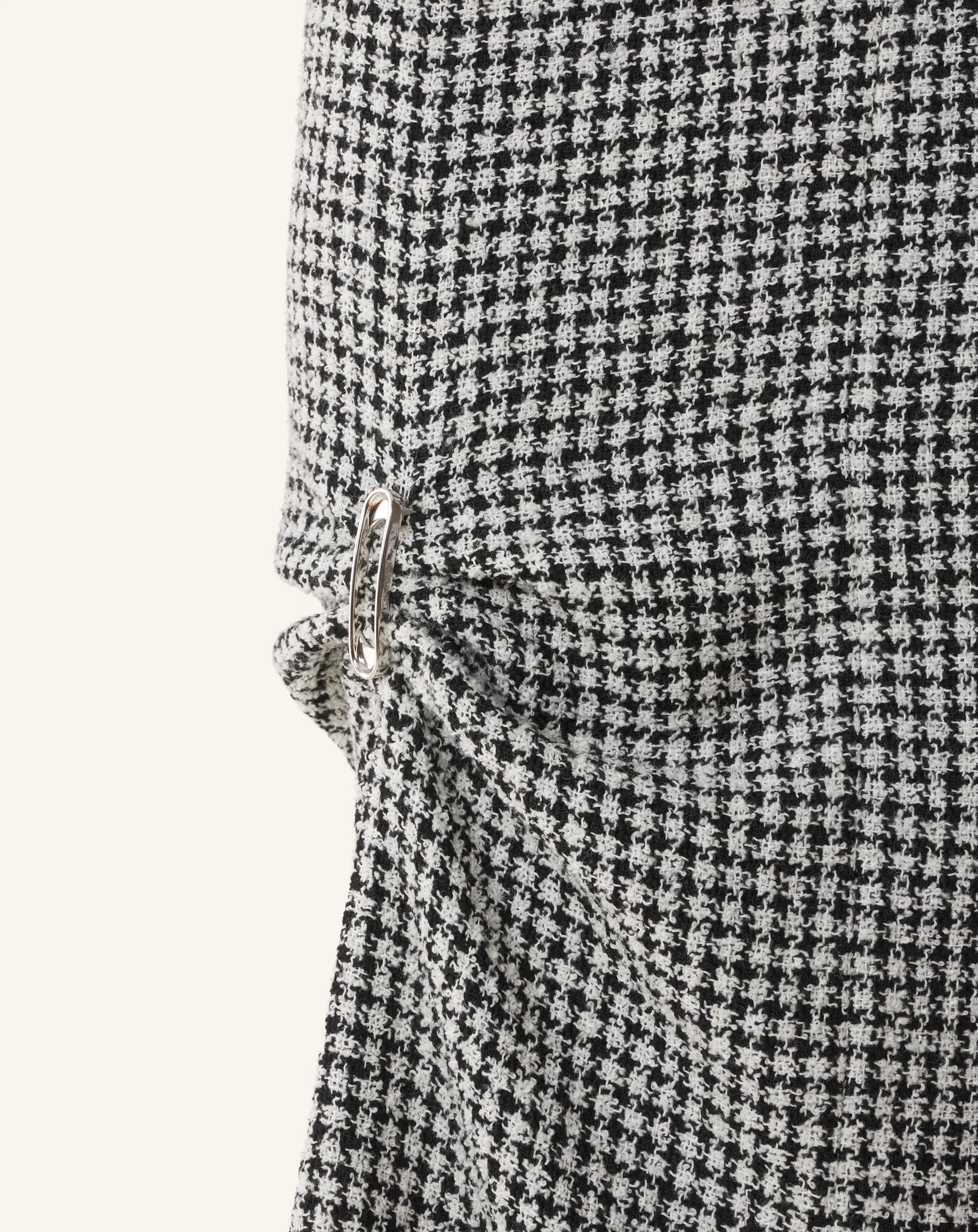 LONG DRAPED TWEED SKIRT - Image 6