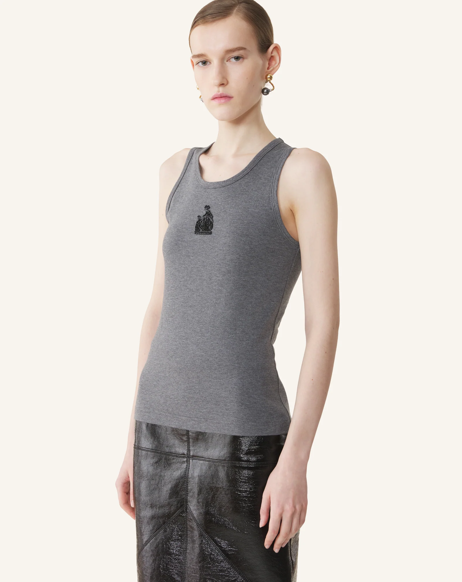 MOTHER AND DAUGHTER EMBROIDERED JERSEY TANK TOP - Image 3