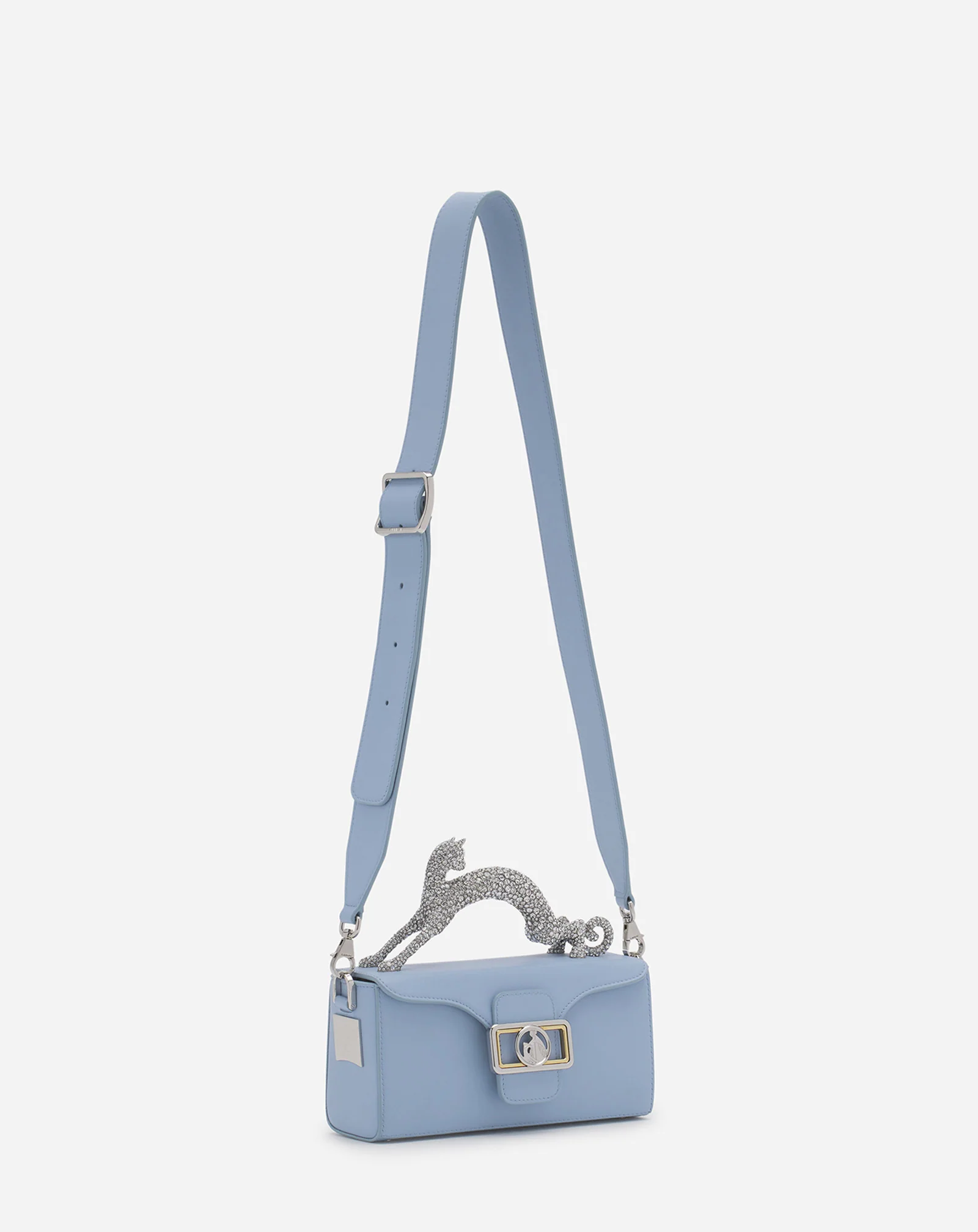 PENCIL CAT NANO BAG IN LEATHER AND RHINESTONES - Image 3