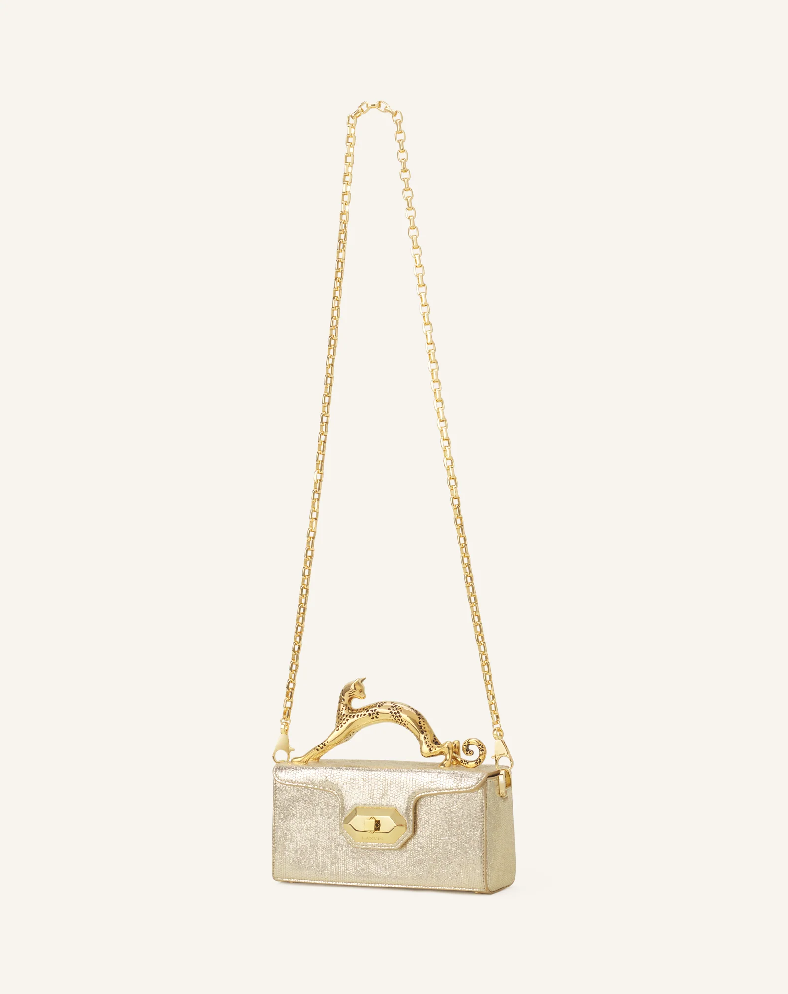 PENCIL CAT NANO BAG IN CRACKLED METALLIC LEATHER - Image 3