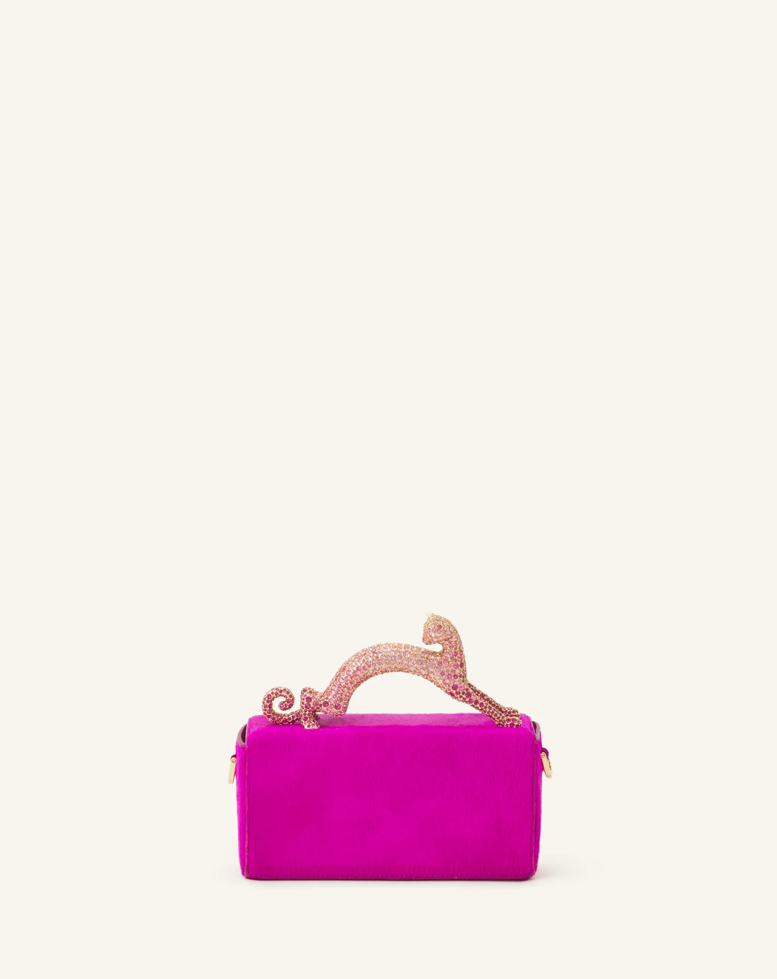 PENCIL CAT NANO BAG IN PONY AND RHINESTONES - Image 4