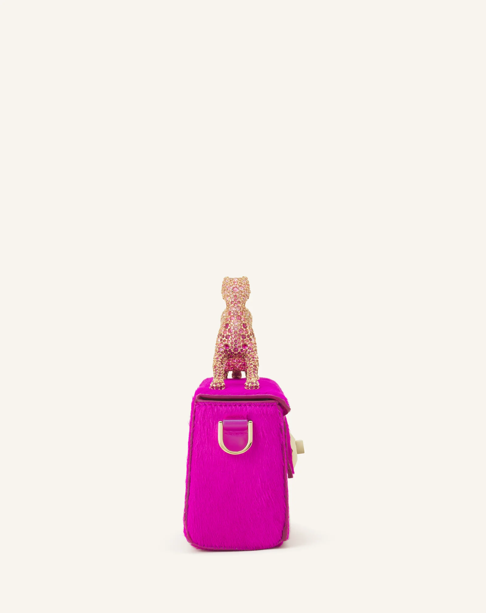 PENCIL CAT NANO BAG IN PONY AND RHINESTONES - Image 7