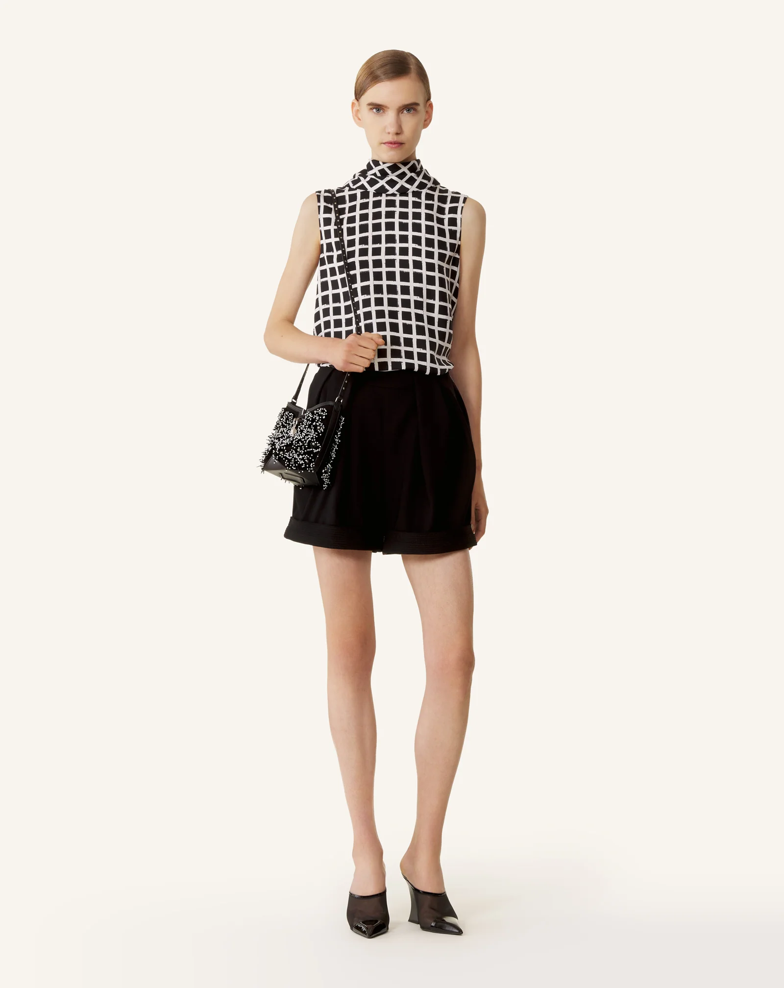 PRINTED SILK SLEEVELESS TOP - Image 3