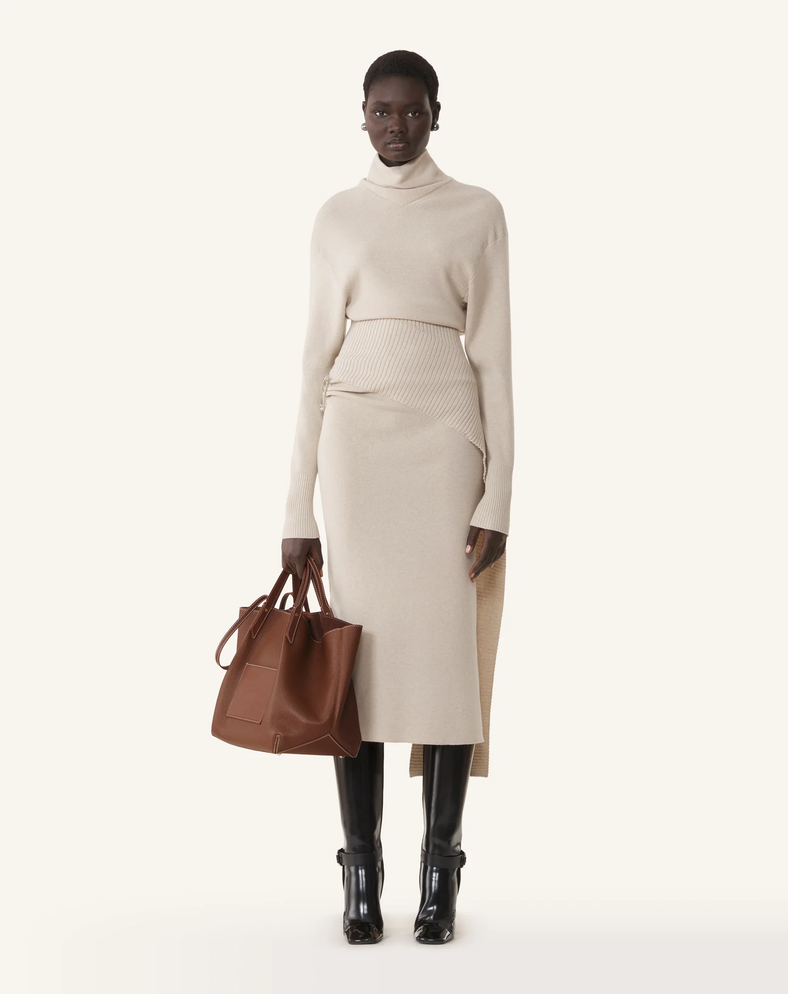 WOOL AND CASHMERE MIDI DRESS - Image 2