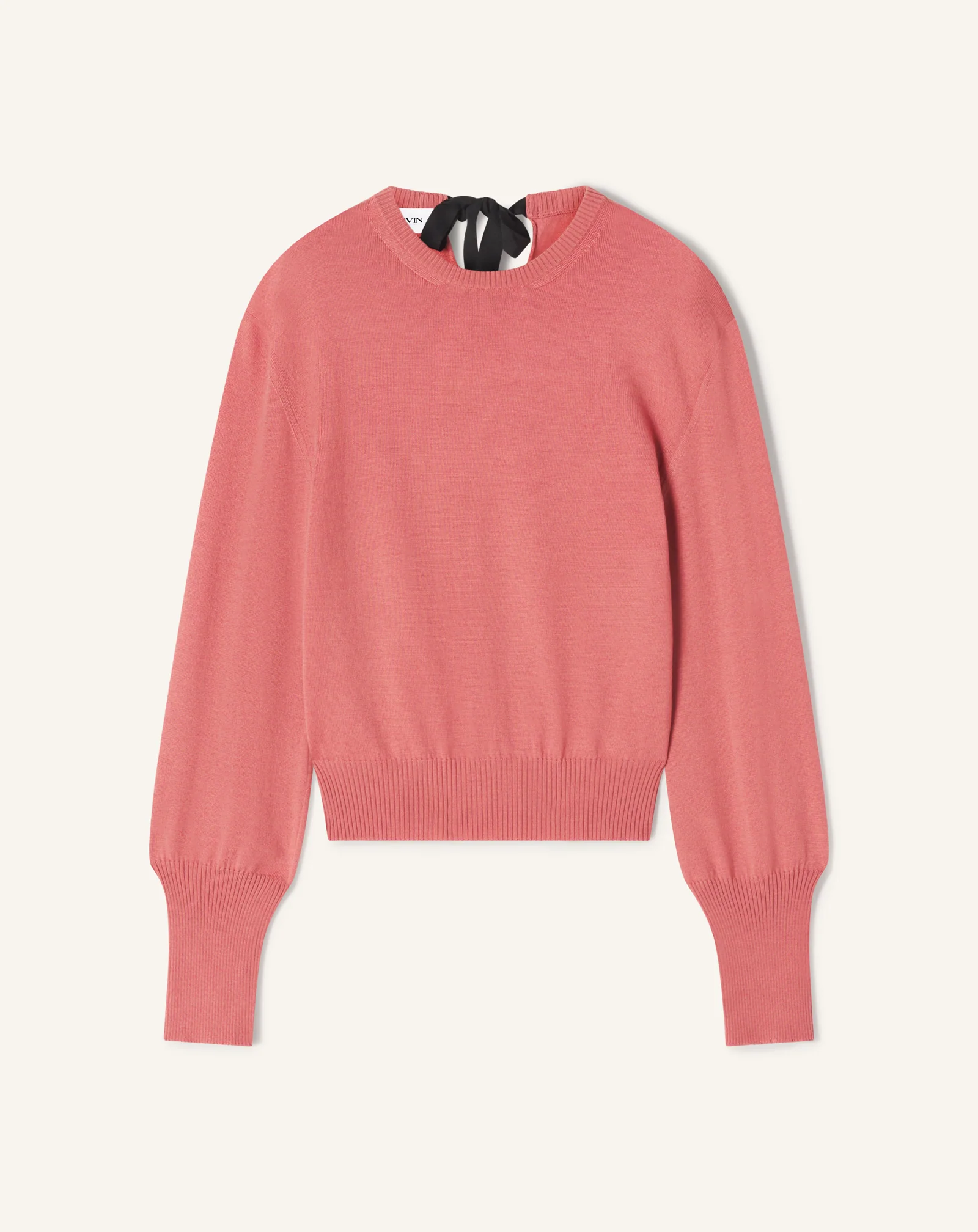 WOOL SWEATER WITH GROS GRAIN DETAIL